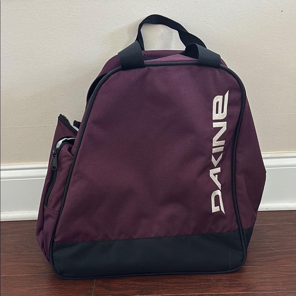 DAKINE purple and black ski boot bag